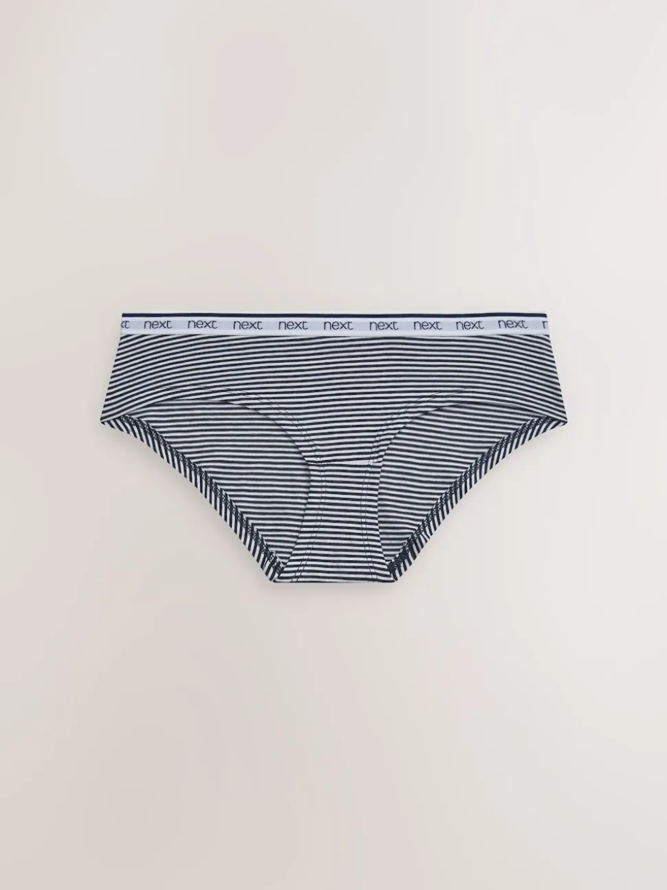 Roze/blauw gestreept - 4 Katoenen slipjes met logotailleband