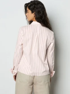 Roze/bruin - Fitted Stretch Essential Long Sleeve Shirt