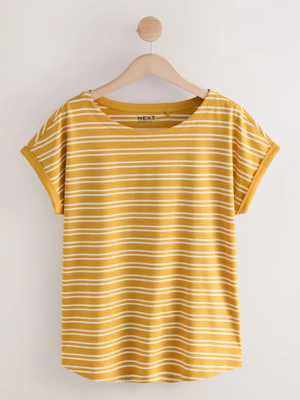 Roze/Groen/Wit/Geel strepen/palmprint - Set van 5 T-shirts met kapmouwtjes
