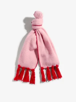 Roze/rood - Love & Roses Tassel Cosy Contrast Brushed Scarf