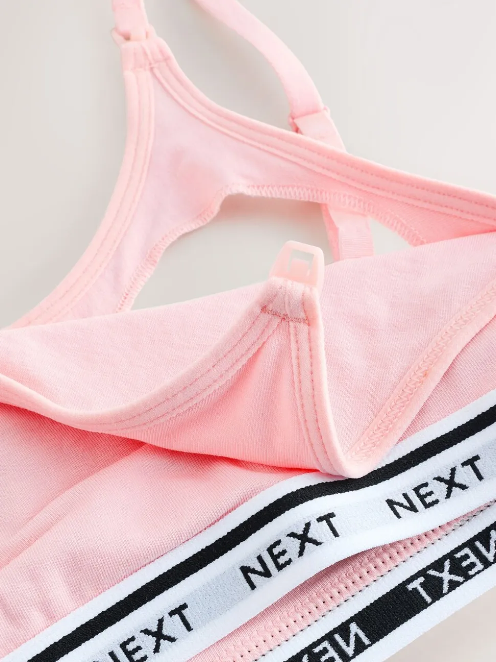 Roze/wit - Zwangerschap en borstvoeding cropped ultiem comfort tops verpakking van 2