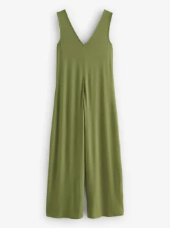 Ro&Zo Jersey V-Neck Jumpsuit