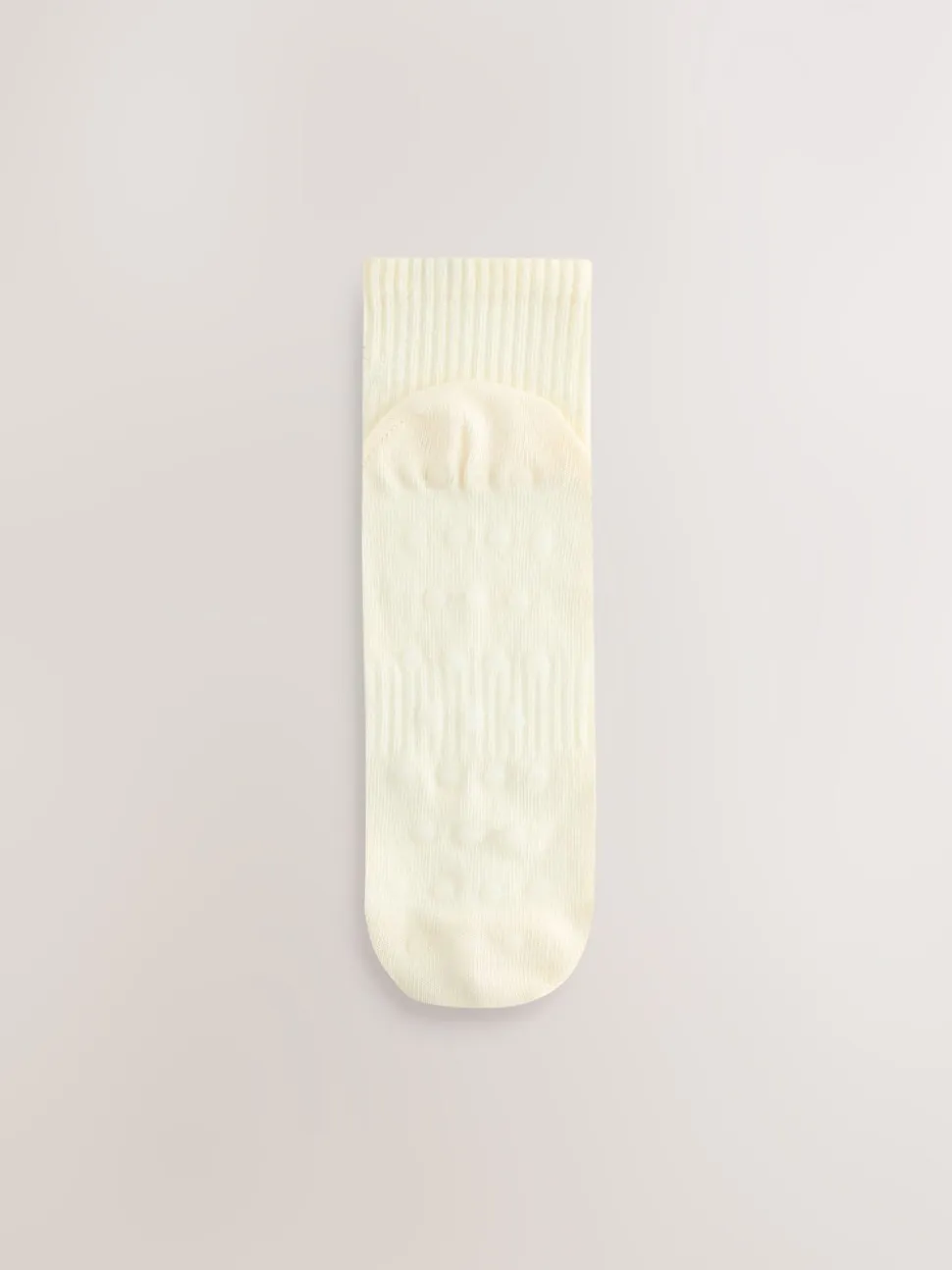 Sage Green/Cream/Grey - self. Cropped Ankle Embroidered Logo Gripper Socks 3 Pack