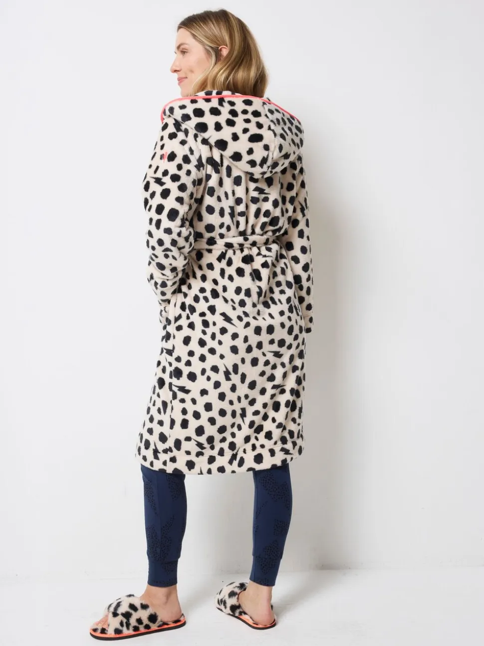 SCAMP & DUDE Cheetah & Lightning Bolt Dressing Robe