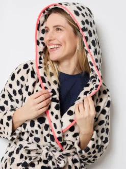 SCAMP & DUDE Cheetah & Lightning Bolt Dressing Robe