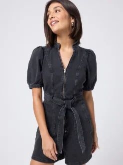 SCAMP & DUDE Denim Zip Front Playsuit