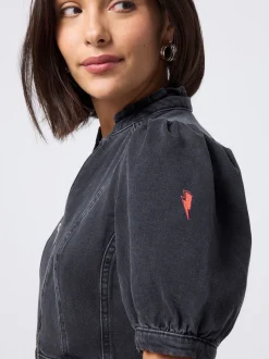 SCAMP & DUDE Denim Zip Front Playsuit