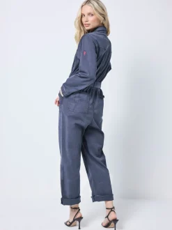 SCAMP & DUDE Tie Front Tencel Boiler Jumpsuit