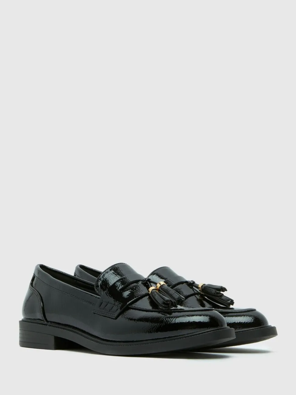 Schuh Wide Fit Layne Patent Tassel Loafers