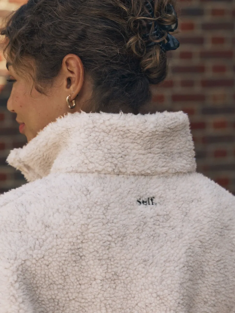 self. Buttons Neck Jumper