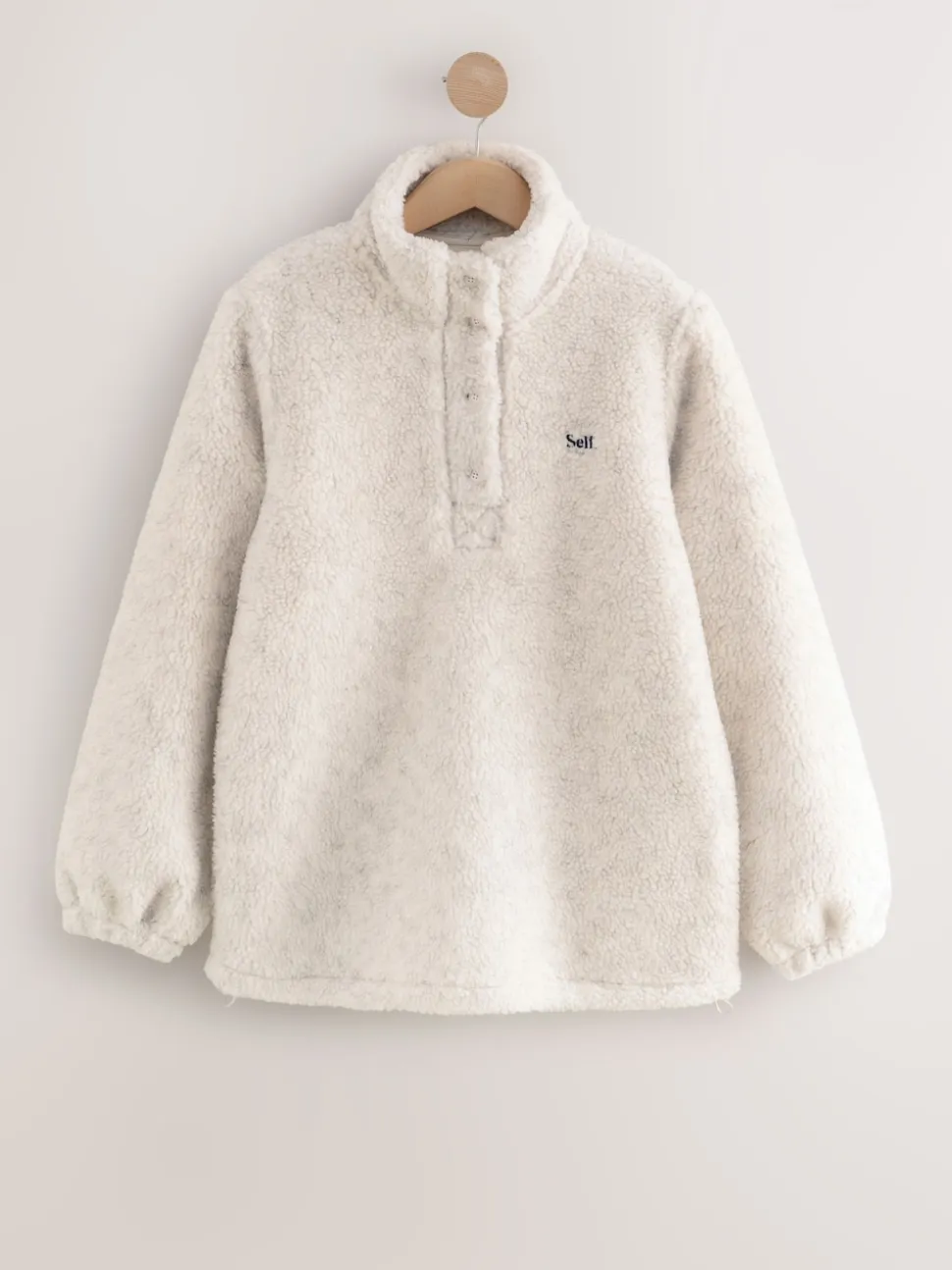 self. Buttons Neck Jumper