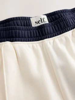 self. joggingbroek met wijde pijpen