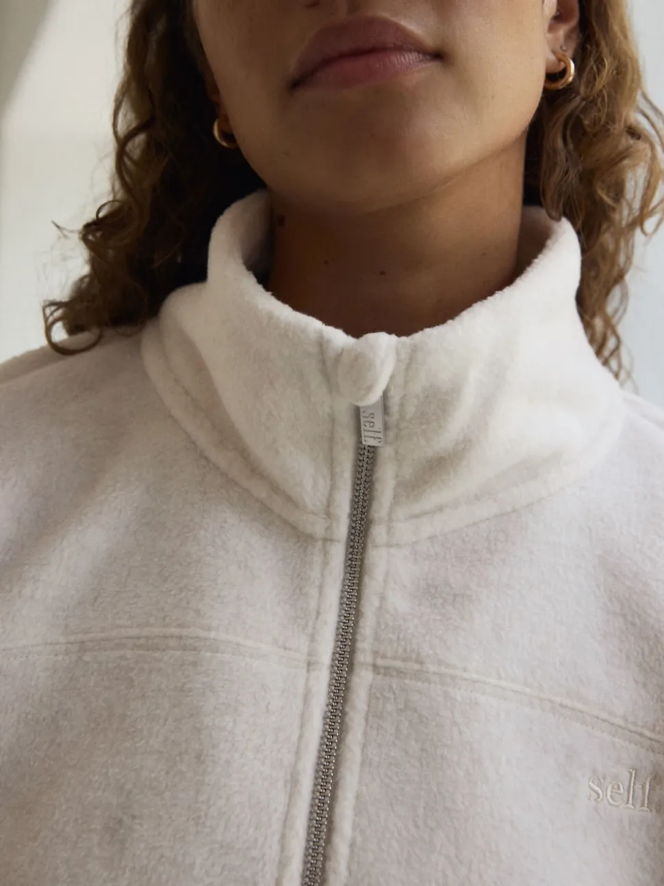 self. Polar fleece met volledige rits