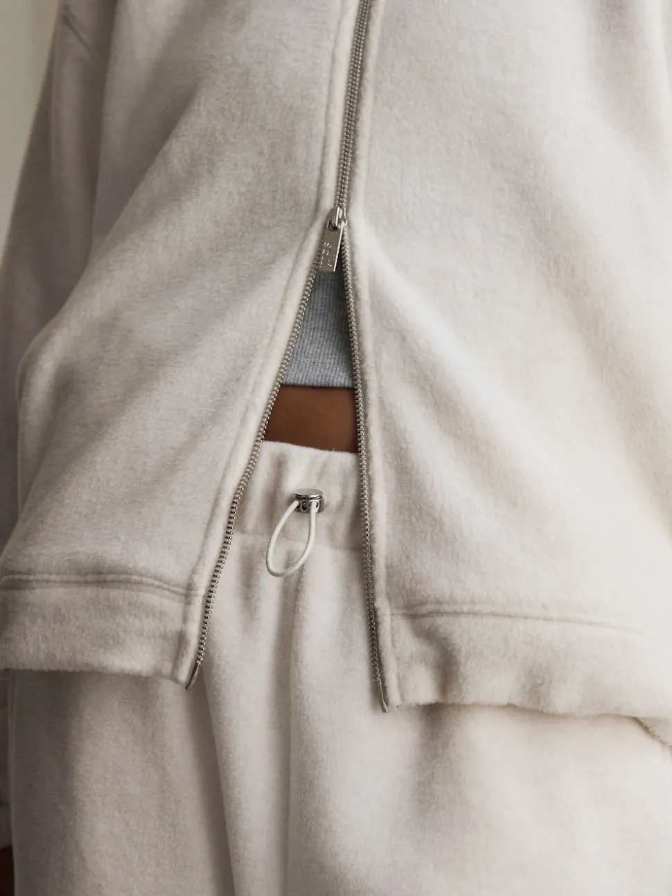 self. Polar fleece met volledige rits