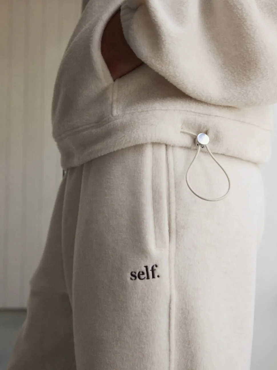 self. Polar fleece met volledige rits
