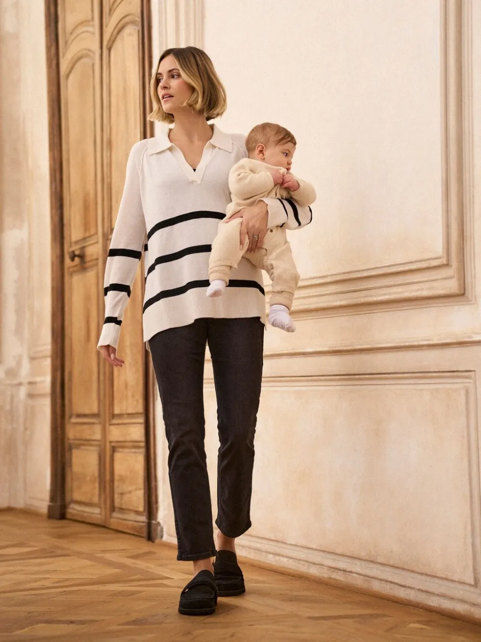 Seraphine Cosy Wool Blend Maternity Collared Jumper