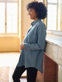 Seraphine Denim Zwangerschaps- en Borstvoedingsoverhemdjurk