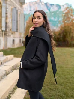 Seraphine Double Breasted Wool Maternity Coat
