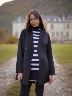 Seraphine Double Breasted Wool Maternity Coat