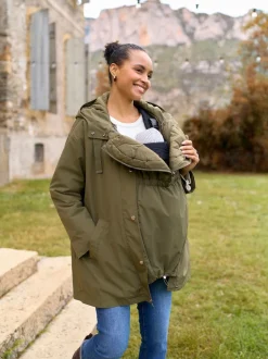 Seraphine Maternity & Babywearing Versatile Coat with Separate Inner Quilted