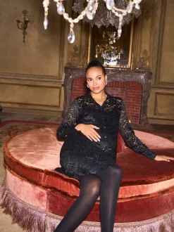 Seraphine Maternity & Nursing Lace Tunic Dress