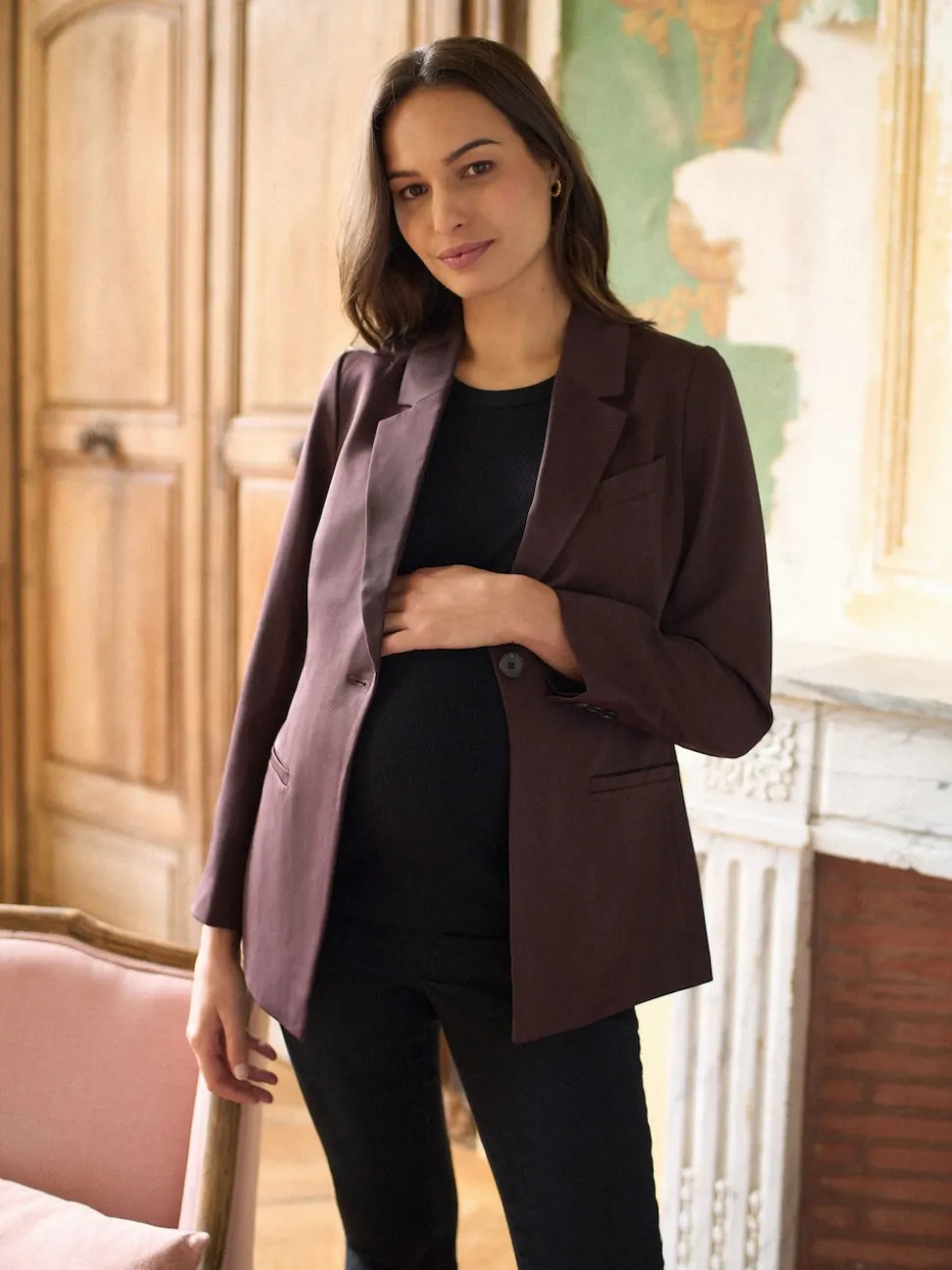 Seraphine Maternity Belted Blazer