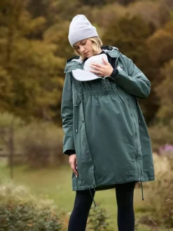 Seraphine Maternity Green Lightweight Parka