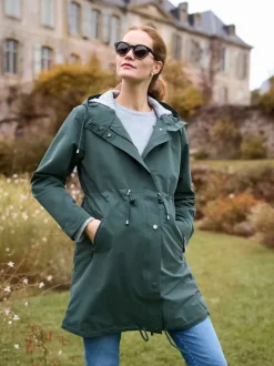 Seraphine Maternity Green Lightweight Parka