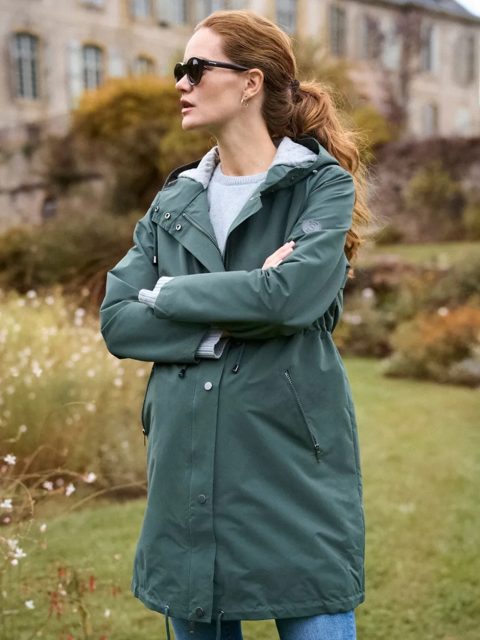 Seraphine Maternity Green Lightweight Parka