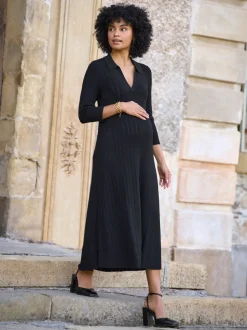 Seraphine Maternity Pointelle Knit Dress