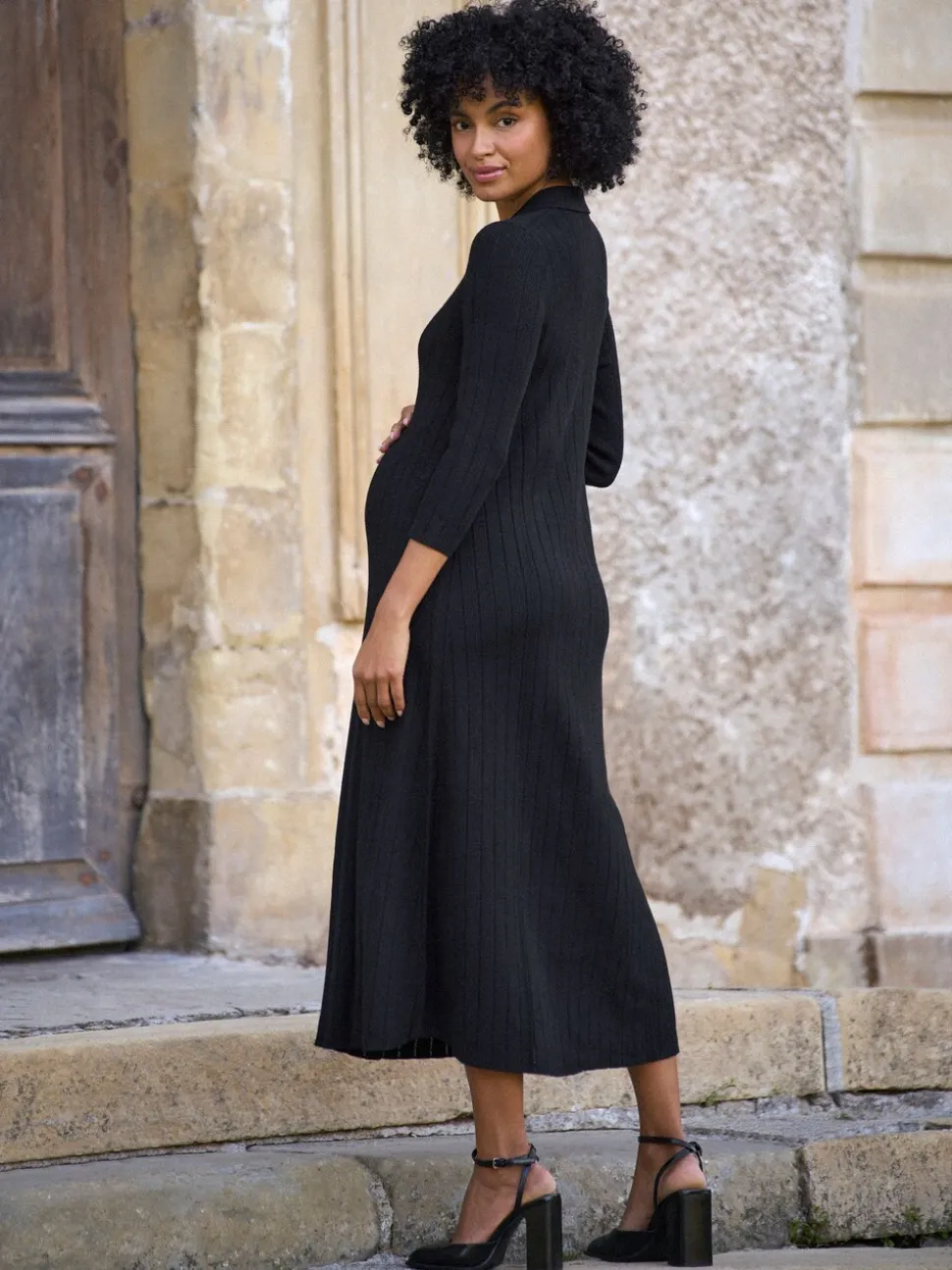 Seraphine Maternity Pointelle Knit Dress