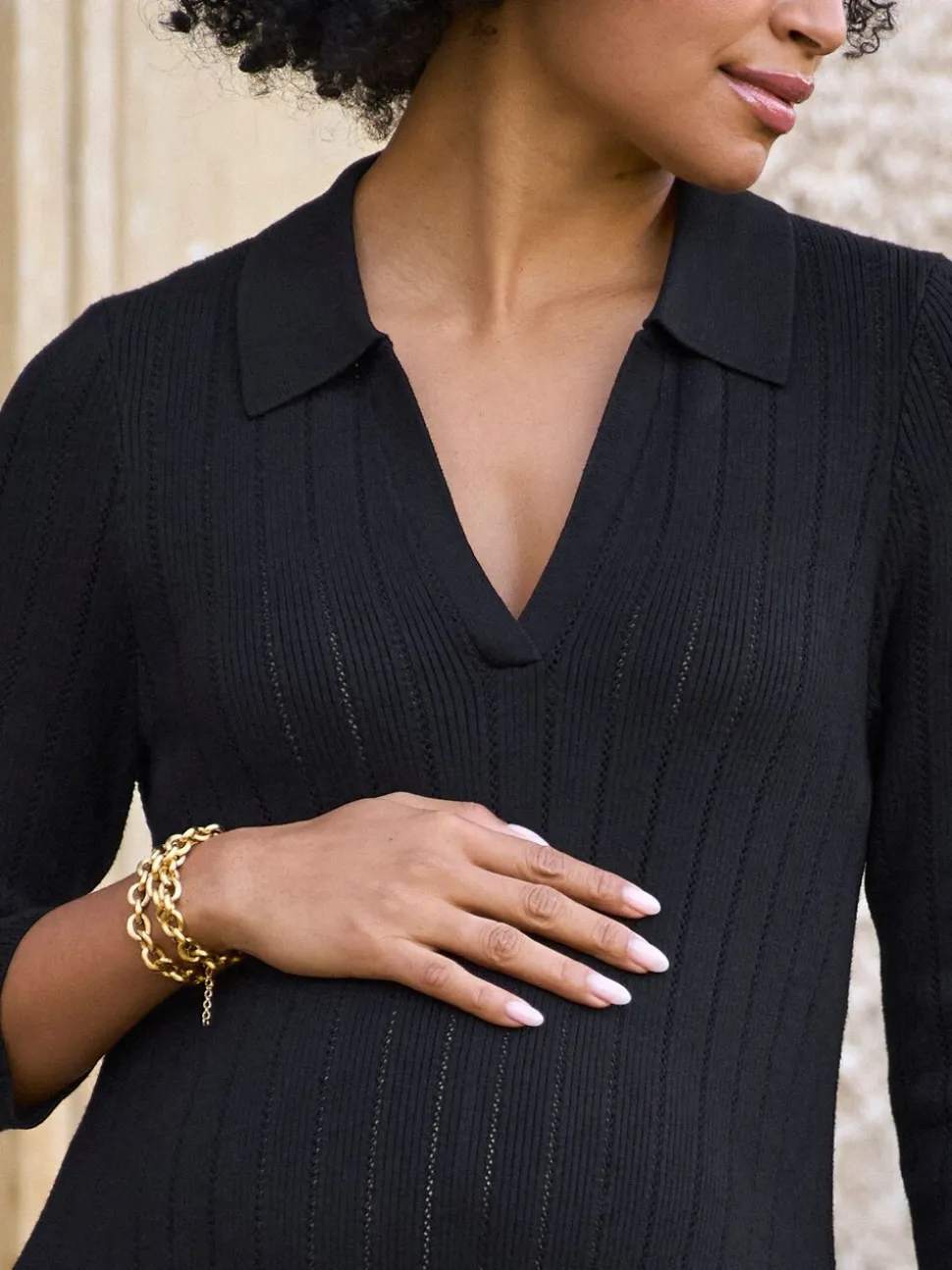 Seraphine Maternity Pointelle Knit Dress