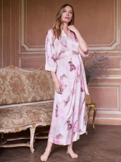 Seraphine Maternity Satin Kimono