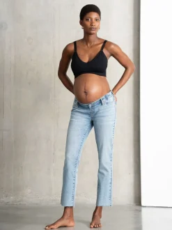 Seraphine Premium Slim-Fit Zwangerschapsjeans van Biologisch Katoen Onder de Buik
