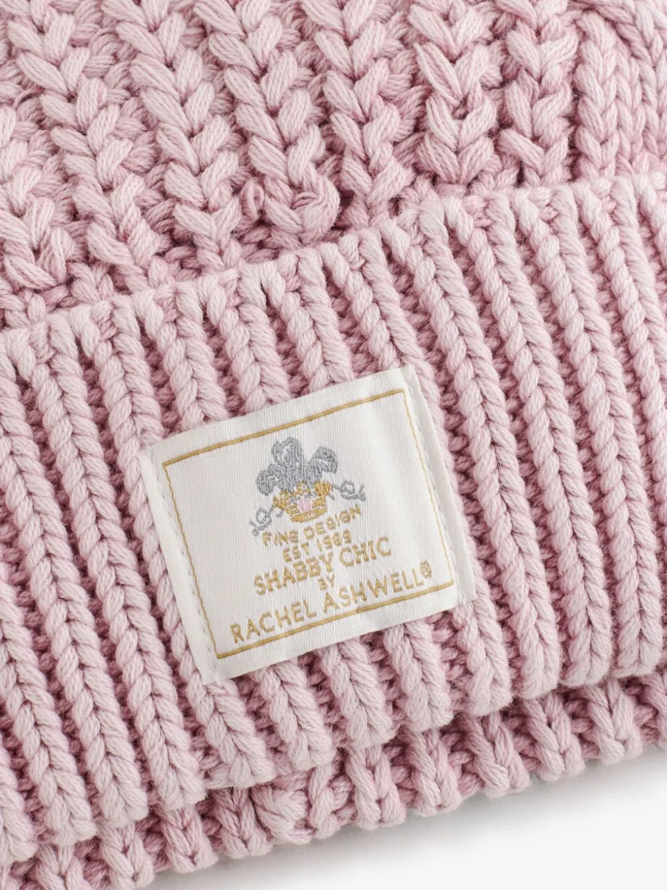 Shabby Chic by Rachel Ashwell® Roze gebreide kabelmuts