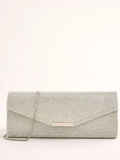 Silver Hotfix - Lipsy Clutch Bag