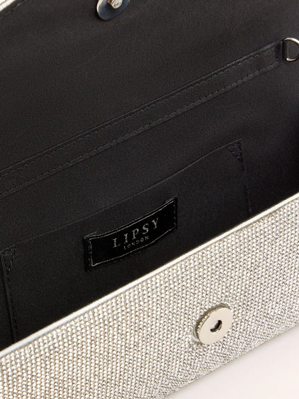 Silver Hotfix - Lipsy Clutch Bag