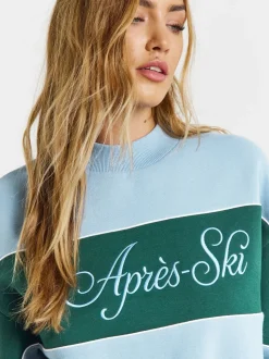 Simply Be Apres Ski Slogan High Neck Sweatshirt