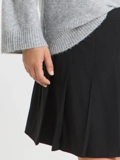 Simply Be Black Pleated Mini Skirt