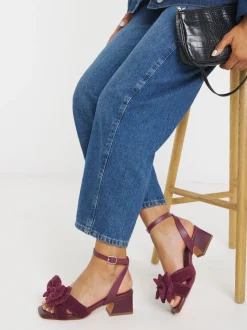 Simply Be Double Bow Block Heels