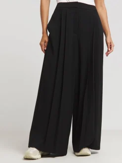 Simply Be Magisculpt geplooide broek met extra wijde pijpen en normale lengte