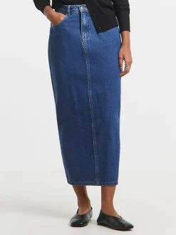 Simply Be Mid Wash Maxi Skirt
