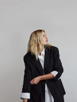 Simply Be oversized blazer met enkele rij knopen