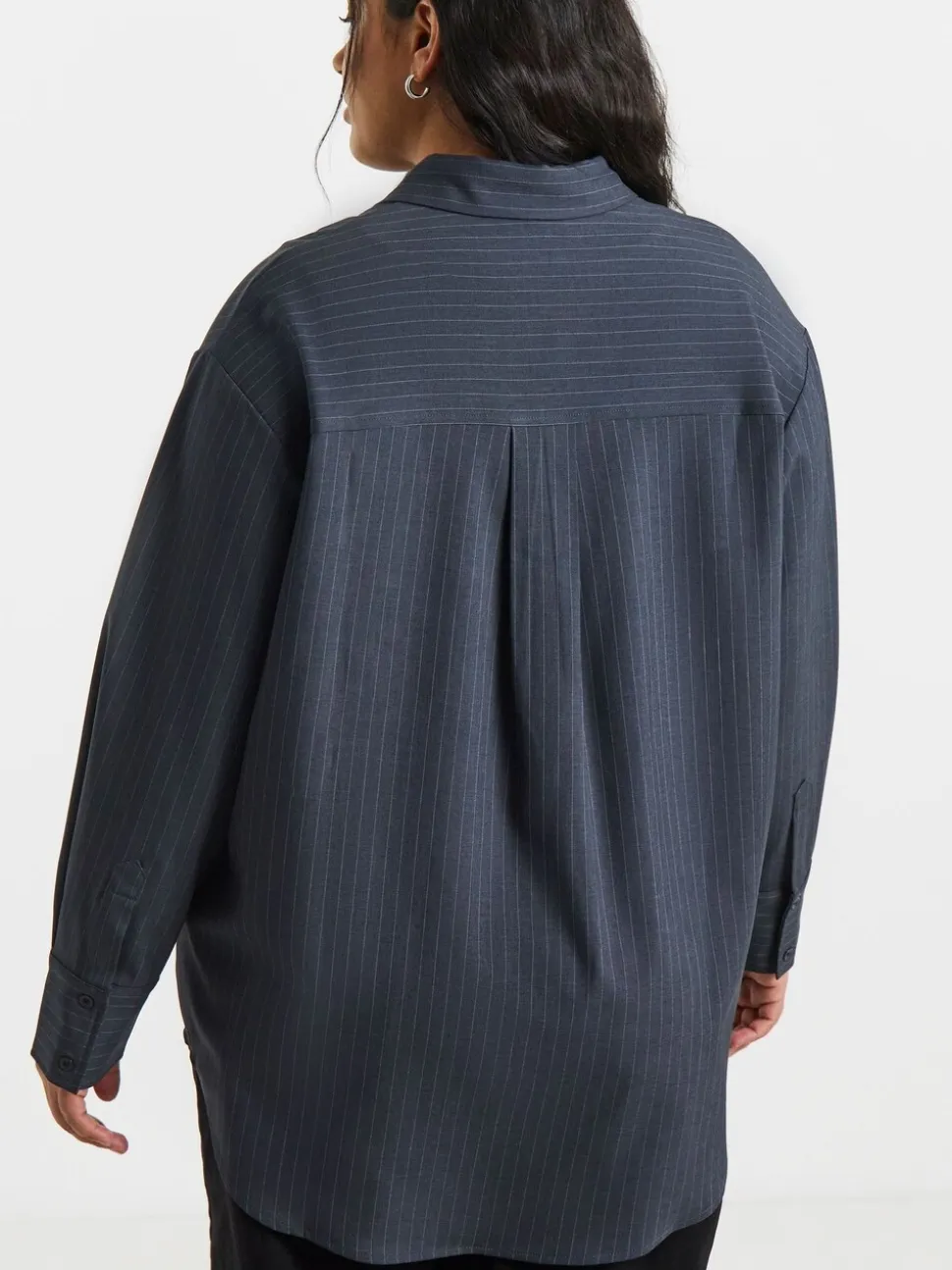 Simply Be Oversized Pinstripe Shirt