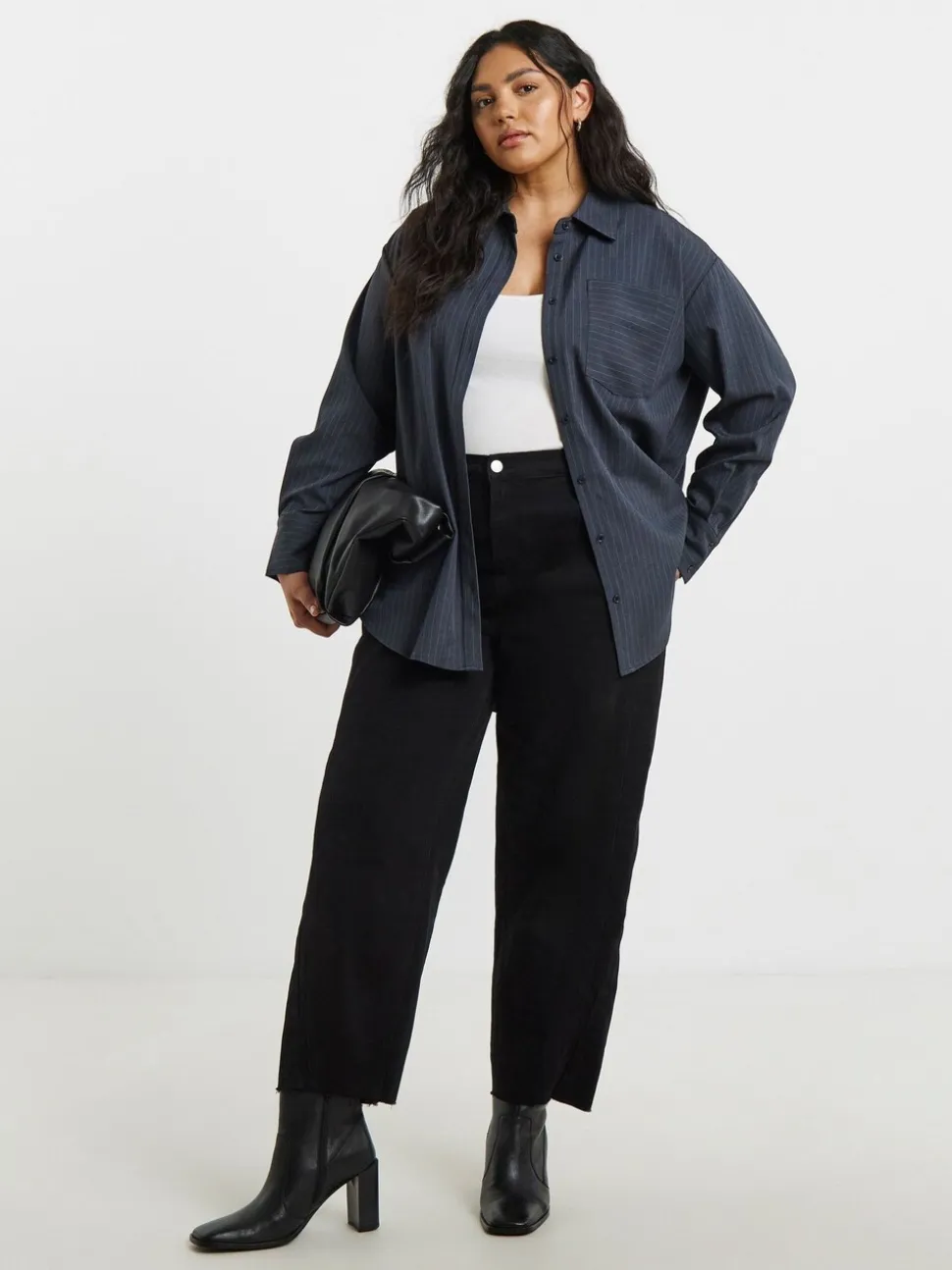 Simply Be Oversized Pinstripe Shirt