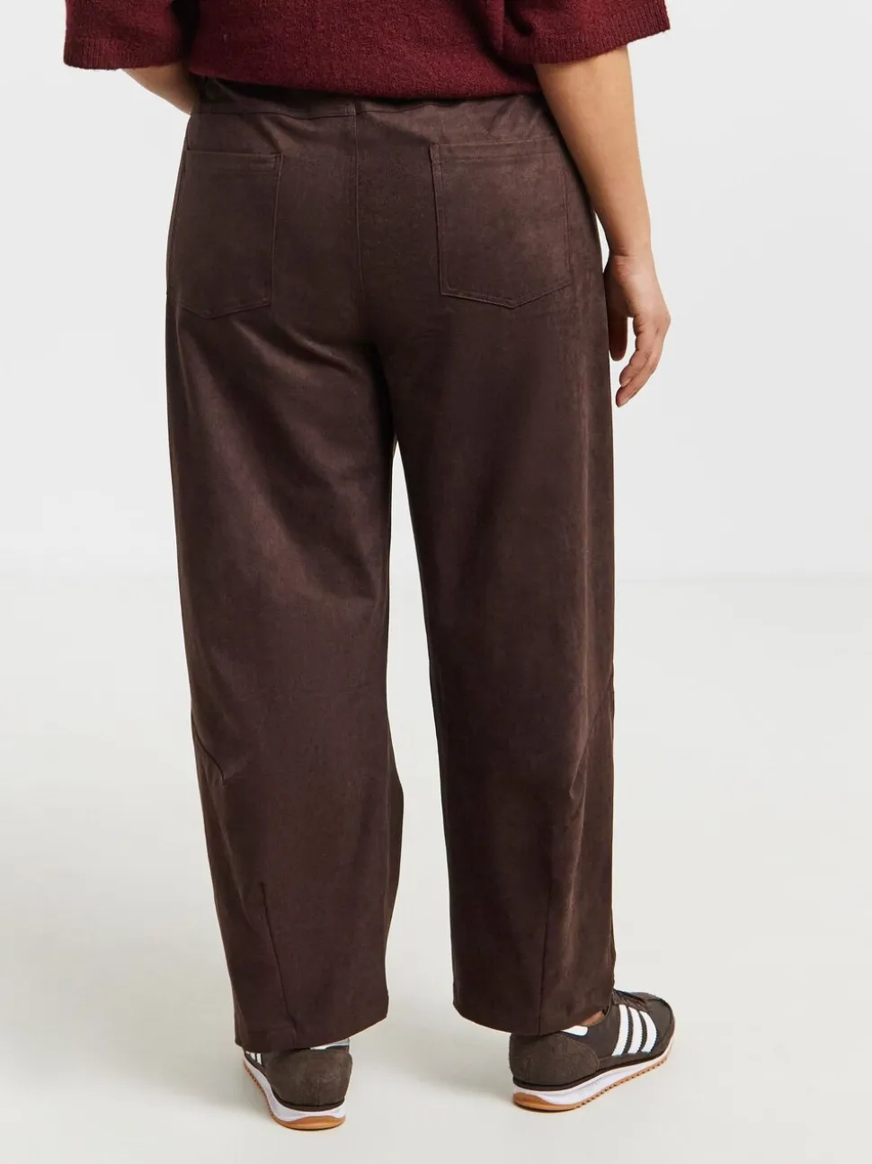 Simply Be Suedette Barrel Leg Trousers