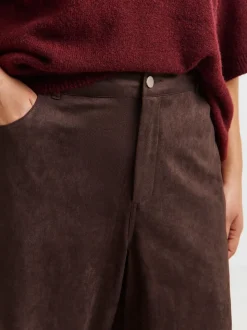 Simply Be Suedette Barrel Leg Trousers