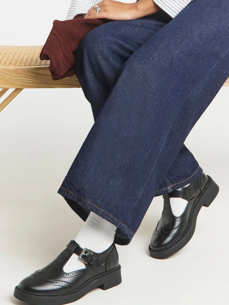 Simply Be T-Bar Brogue Mary Jane Shoes
