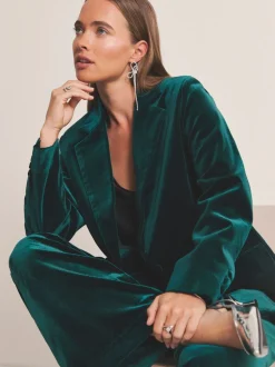 Simply Be Velvet Single Breasted Blazer