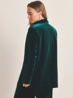 Simply Be Velvet Single Breasted Blazer
